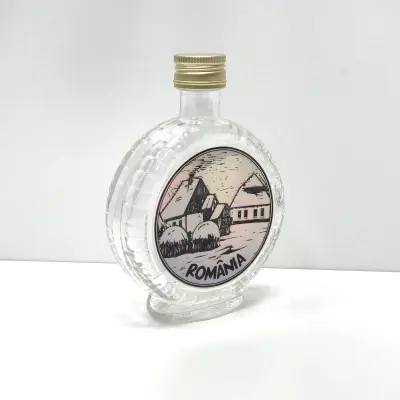 Romania, sticla rotunda plosca 100 ml, cu mesaj, model divgs320 04